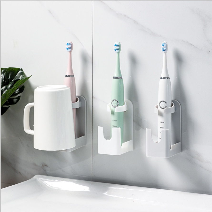 Móc để bàn chải - ly BC521, móc nhựa dán không cần khoan tường tiện lợi