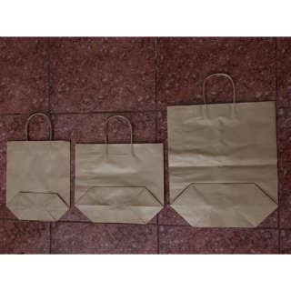 100 túi giấy xi măng có quai 25cm x 30cm