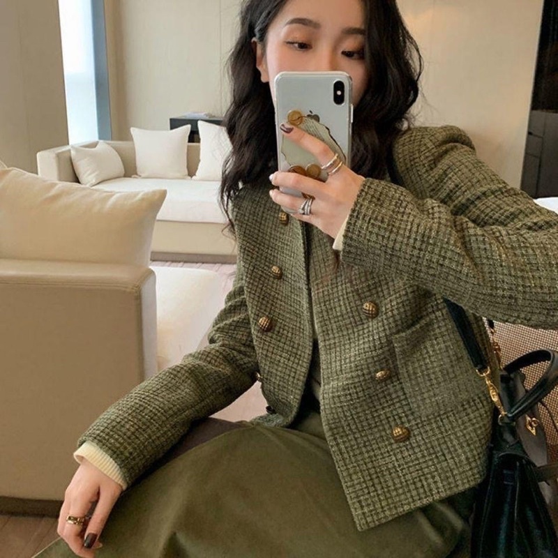 Áo khoác vải tweed siêu xinh