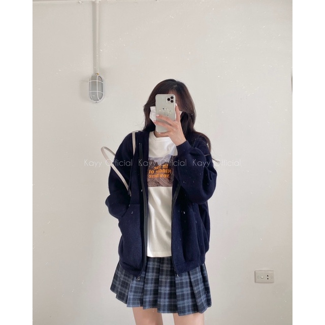 Áo khoác hoodie len dày dặn Hàn Quốc _ Hlm ( Ảnh thật tự chụp) | BigBuy360 - bigbuy360.vn