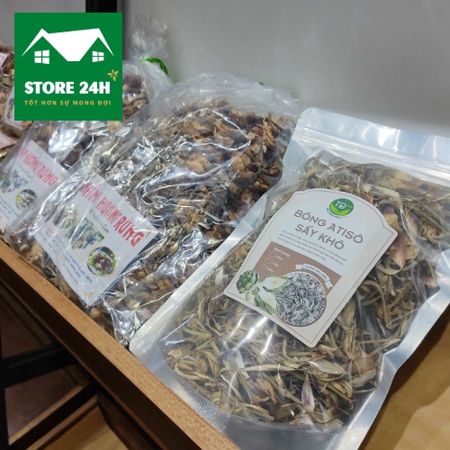 Trà hoa Atiso Đà Lạt, làm sạch, giải nhiệt, phục hồi, làm mát gan, dùng pha trà và chế biến các món canh hầm