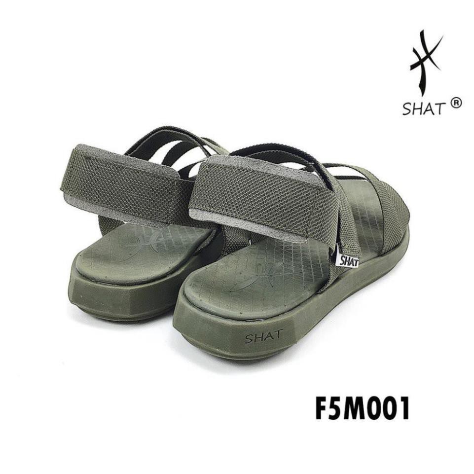 [Mã MSMALL1 hoàn 15% xu, tối đa 50K] Giày Sandal Shat F5 Full xanh rêu Unisex - F5M001 _aedws1 2gf3