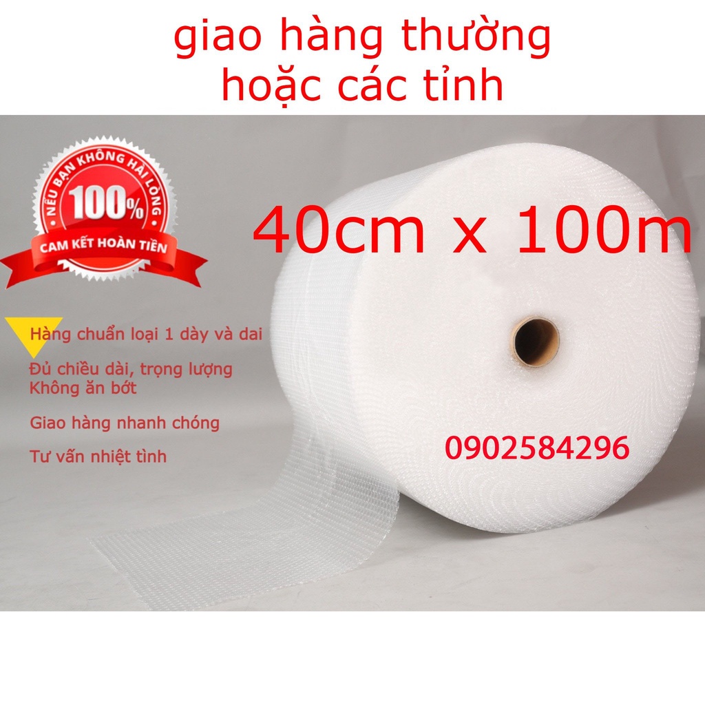 Cuộn Xốp Khí 40cmx100m , Bọc Chống Sốc, Xốp Nổ,xốp khí - Đóng Bọc Hàng