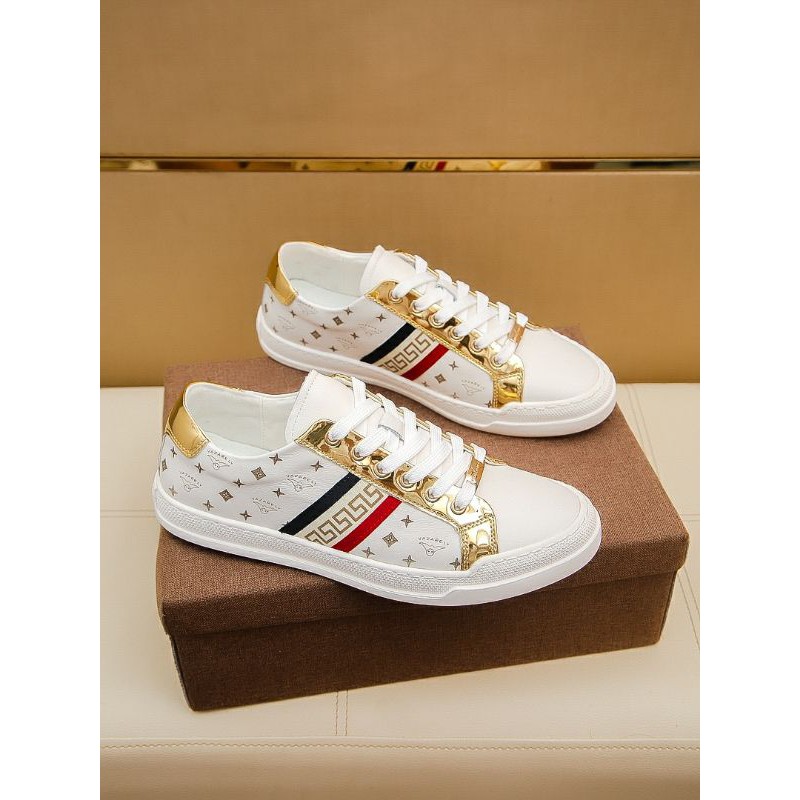 Giày thể thao nam VERSACE trắng họa tiết ánh kim