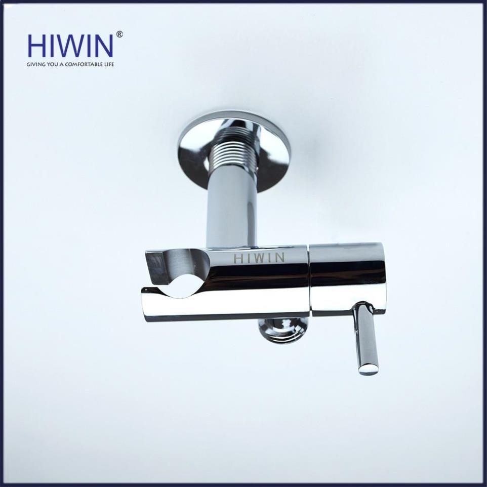 Van T chia nước vòi sen vòi xịt, van giảm áp lực nước có đế cài chất liệu đồng mặt gương HIWIN JF-131