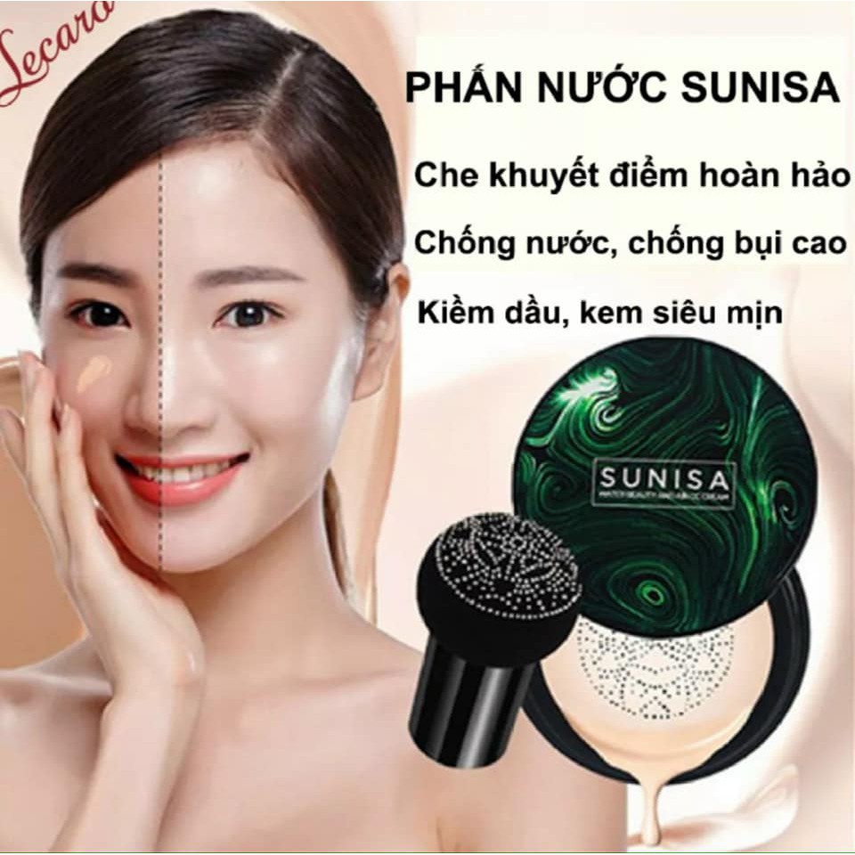 Phấn nấm sunisa kèm cọ mút tán kem | BigBuy360 - bigbuy360.vn
