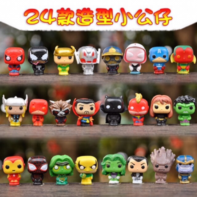 Mô hình hỗn hợp chibi funko Marvel siêu nhỏ