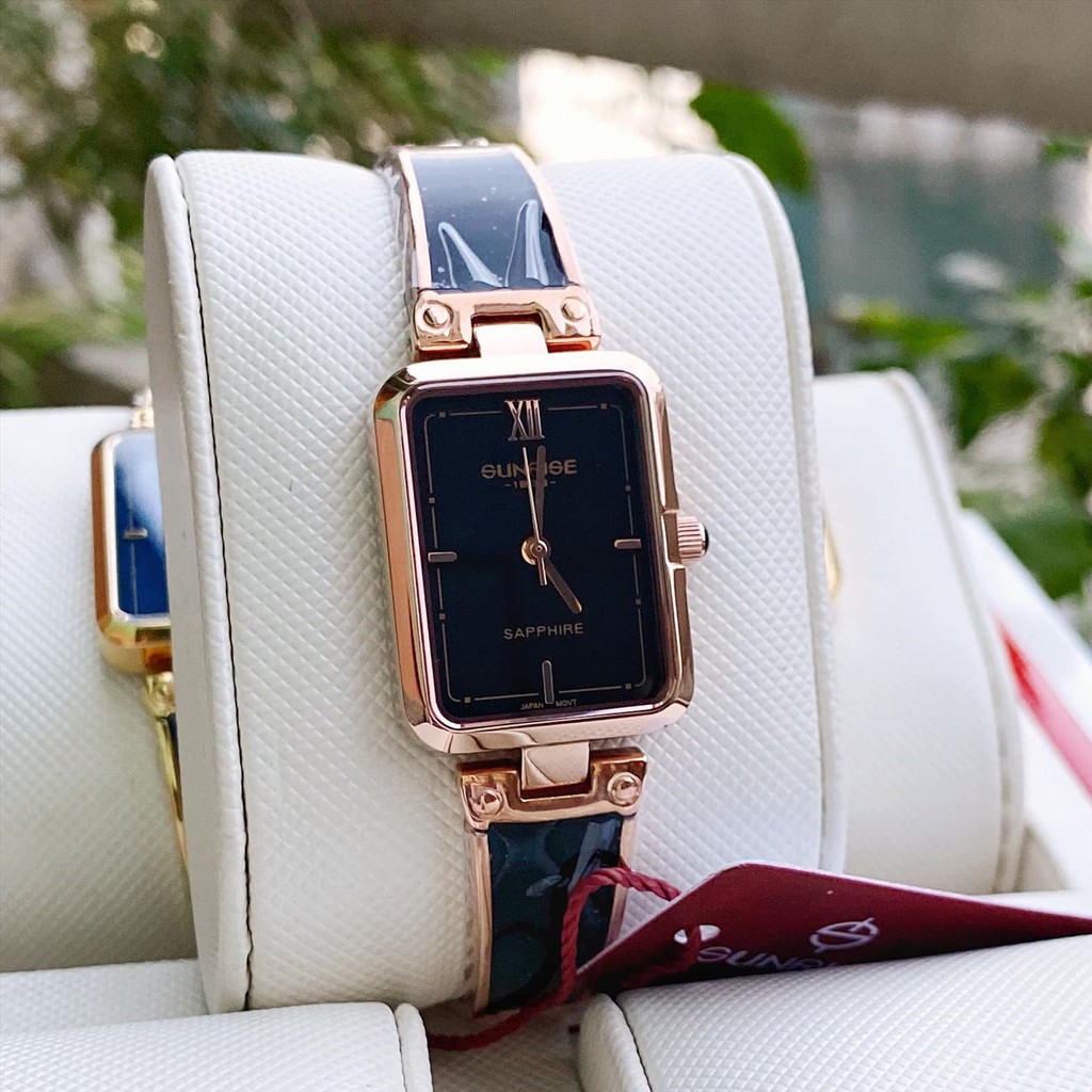 ĐỒNG HỒ NỮ SUNRISE 9990SA , MẶT VUÔNG , SIZE 30MM