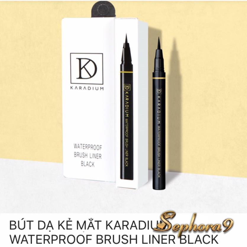 Kẻ mắt dạ siêu mảnh dễ kẻ Karadium Waterproof Brush Liner Black chống nước | BigBuy360 - bigbuy360.vn