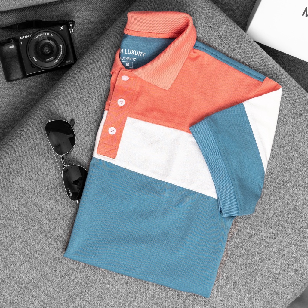 Áo phông polo nam MEN LUXURY đẹp kẻ ngang chất cotton cao cấp hàng hiệu, tôn dáng chuẩn form nam tính