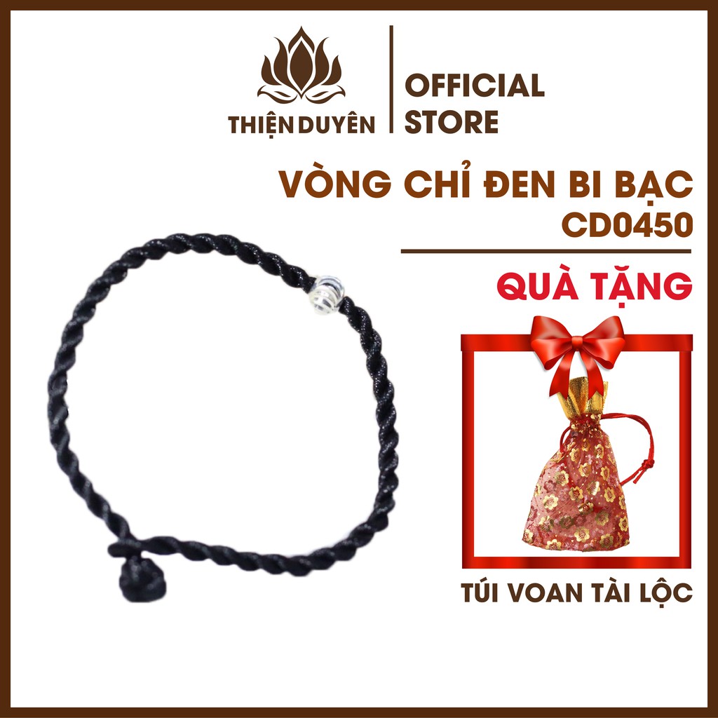 Vòng Tay May Mắn, Lắc Tay Chỉ Đỏ Đen Mix Charm Bi Bạc Bản To CD0451 THIỆN DUYÊN