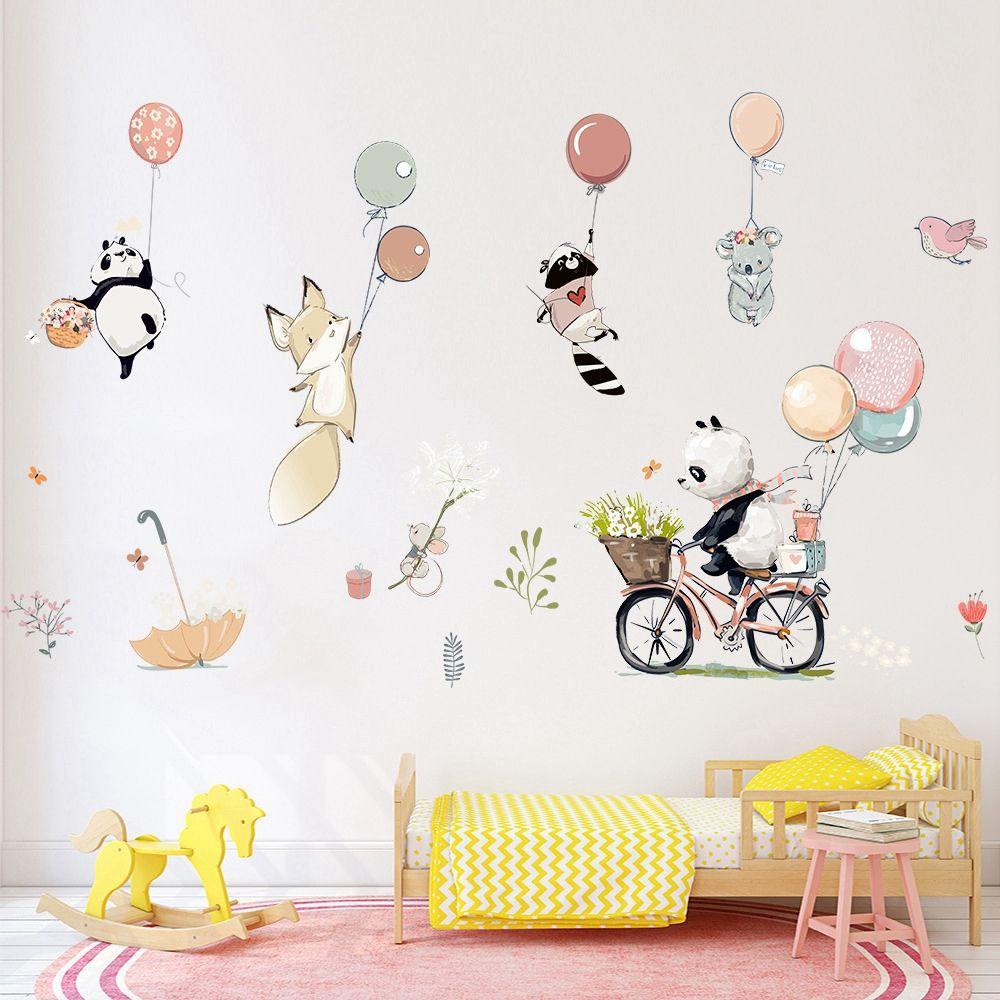 MOCHO Sticker Dán Tường Chống Thấm Nước Họa Tiết Động Vật Nhiều Màu Sắc Để Trang Trí Phòng Bé