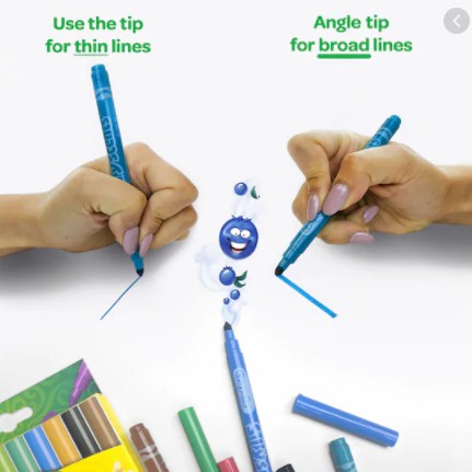 Bút lông vẽ nét thanh nét đậm có mùi thơm của Mỹ Crayola Super tips (lẻ 1 cây)