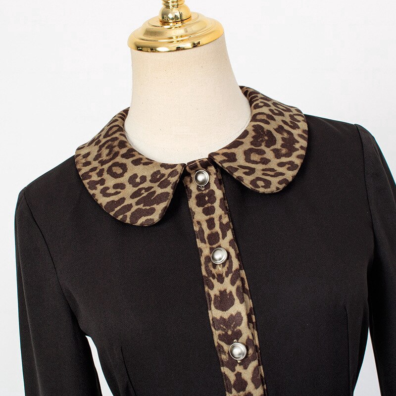 Đầm Cổ Búp Bê In Họa Tiết Da Báo Thời Trang Cho Nữ | BigBuy360 - bigbuy360.vn