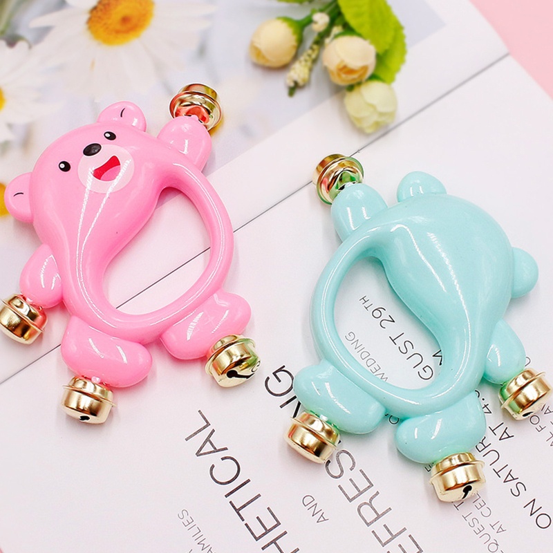 Đồ Chơi Chuông Lắc Cầm Tay Hình Gấu Nhiều Màu Sắc Dành Cho Trẻ Sơ Sinh
