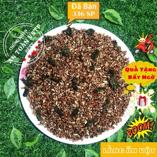 Gạo lứt sấy rong biển đỏ giòn 1KG Làng Ăn Vặt loại 1, thơm ngon bổ rẻ
