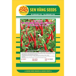 Gói 0.1gr hạt giống ớt chỉ thiên f1 siêu cay giàu dinh dưỡng dễ trồng