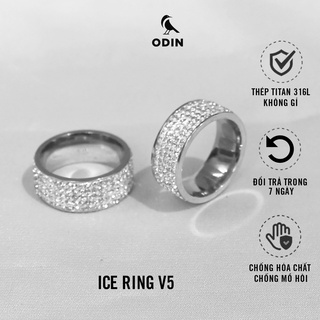Nhẫn ice bling bling - odin v5 - hợp kim thép không gỉ
