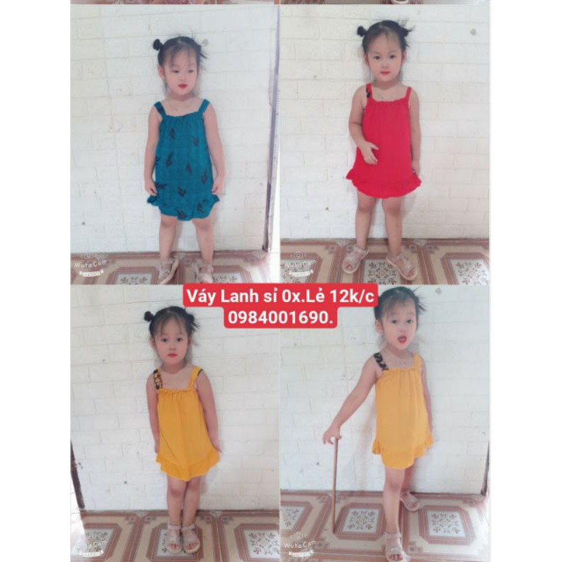 XẢ Váy áo lanh trẻ em