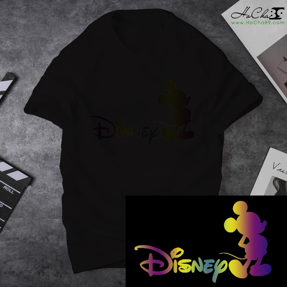 Áo thun DISNEY MICKEY Cao Cấp - Màu ĐEN | Vải Cotton 4c Siêu Mềm Mịn