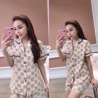 Mẫu mới về Bộ ngủ quần cộc áo cộc pijama kate thái cực hot hit bộ pyjama bộ pizama