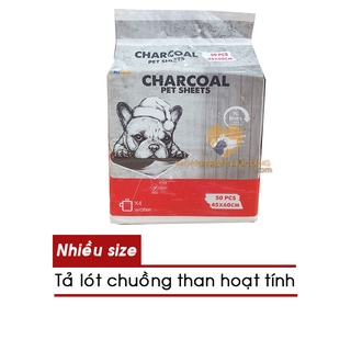 Tả Lót Chuồng Than Hoạt Tính Charcoal - Nhiều Size - Miếng Lót Chuồng Cho Chó Mèo