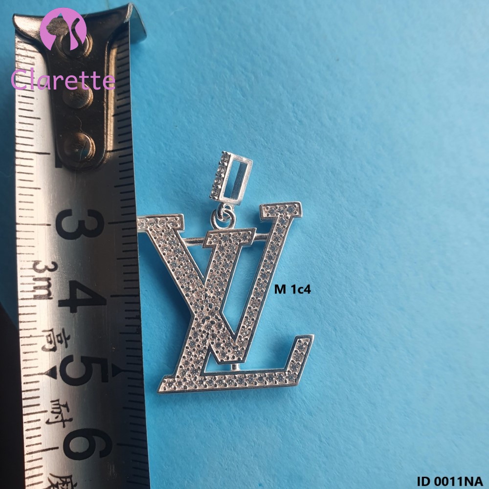 Mặt dây chuyền bạc LV cho nam nhiều kích cỡ Clarette 0011NA