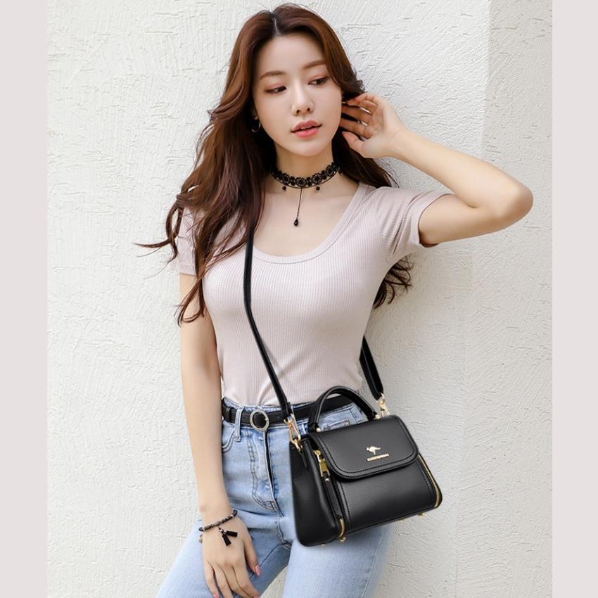 Túi xách nữ công sở Hàn Quốc mini đẹp cao cấp đeo chéo Kaidifeiniroo KD09  Kaidio Size 23cm.