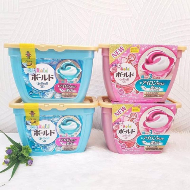 Viên Giặt 3D Gel Bold 12V/17V/31V/39V/46V Khử Khuẩn 4 in 1 Nội Địa Nhật