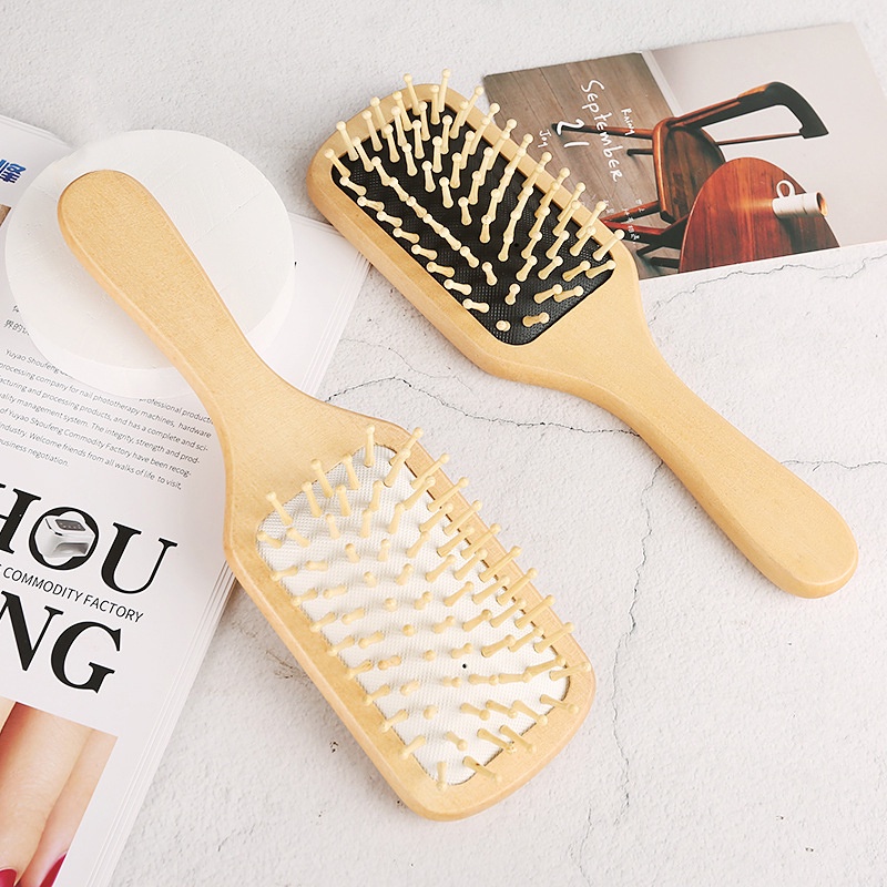 [Hàng mới về] Lược Gỗ Chải Tóc Mát Xa Da Đầu Chống Tĩnh Điện Cho Nam Nữ