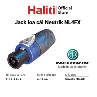 Jack loa Neutrik NL4FX - Giắc loa 4 chân - Jack Neutrik chính hãng - Haliti Phụ kiện Official Store