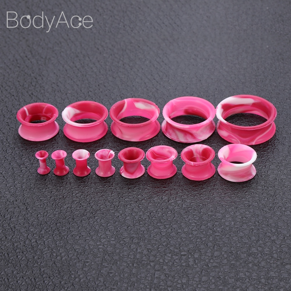 Set 8 Đôi Khuyên Tai Silicone 5-22 mm Nhiều Màu