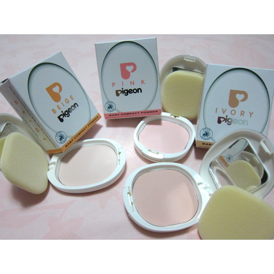 Phấn cho bé - Pigeon Baby Compact Powder Màu Pink