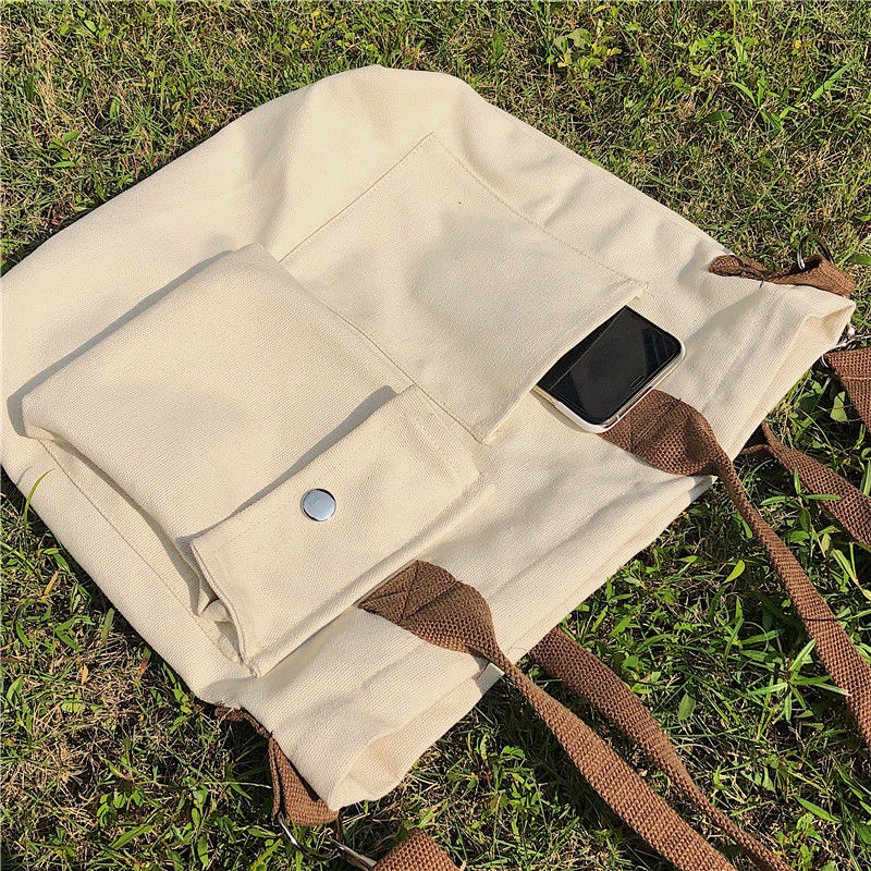 Lil Forest Túi xách Canvas cỡ lớn thời trang cho nữ