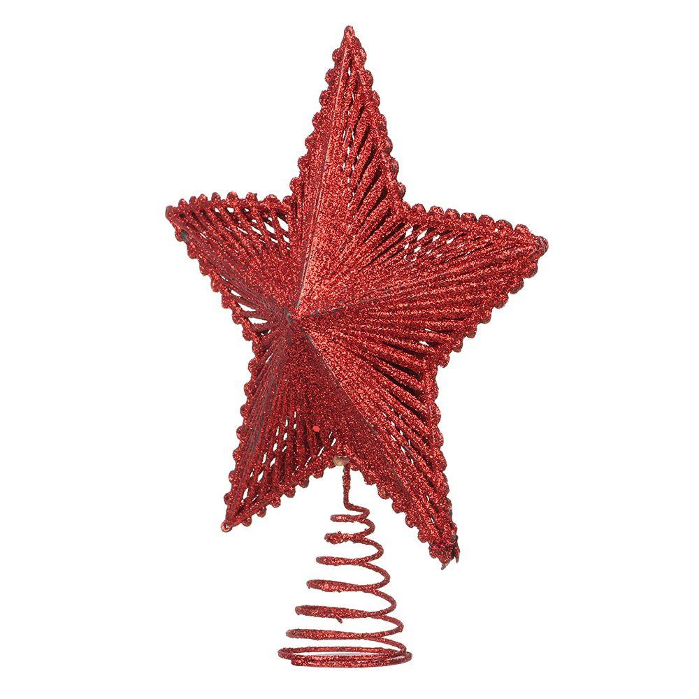 Ngôi Sao Năm Cánh Kim Tuyến Lấp Lánh Trang Trí Cây Thông Giáng Sinh