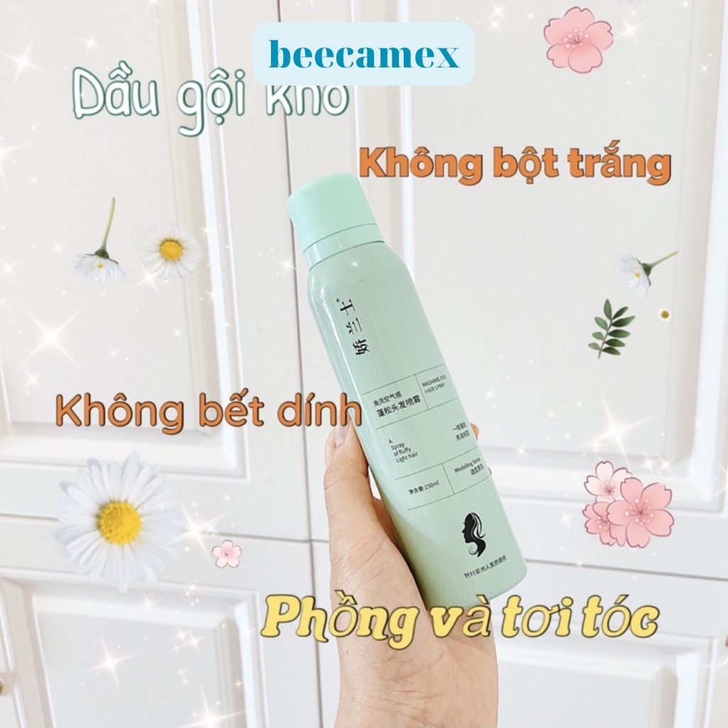 Xịt gội đầu khô cấp tốc nội địa trung giúp tóc bồng bềnh suốt 8 Tiếng không dầu không bết dínhl