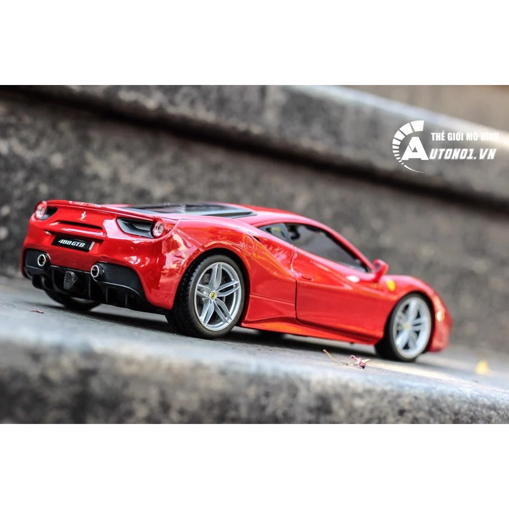 MÔ HÌNH FERRARI 488 GTB RED 1:18 BBURAGO 1798