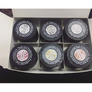 Set 6 hũ gel nhện vinimay chính hãng - gel mạng nhện trang trí móng tay nghệ thuật