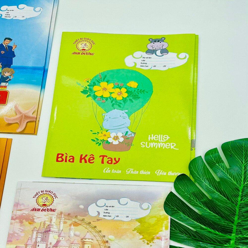 Bìa kê tay học sinh ánh dương, giữ vở sạch chữ đẹp giành cho học sinh tiểu học
