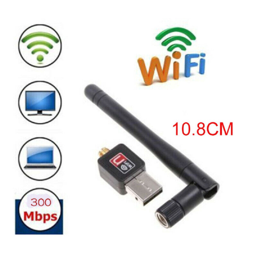 Usb Wifi Không Dây 300mbps 2.4g 2.4ghz Có Ăng Ten