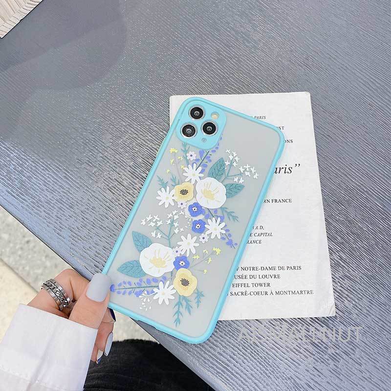 iPhone Case Casing Flowers Grass Anti-fall Is Suitable For iPhone 6 7 8 6plus 7plus 8 8plus X XS XR XSMAX iPhone11 11Pro 11Promax iPhone12 Case AISMALLNUT