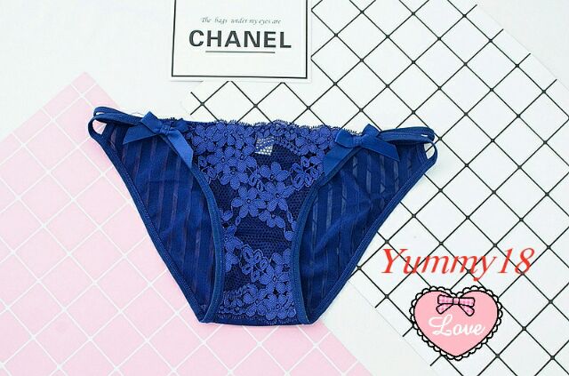 Quần chip ren sọc, dây hông đôi sexy