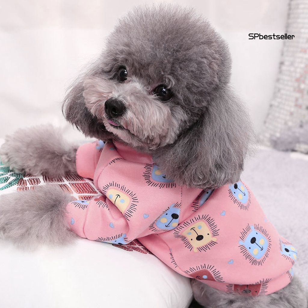 Áo Len Mùa Đông In Họa Tiết Hoạt Hình Cho Thú Cưng