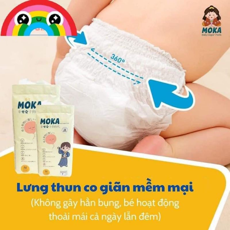 Bỉm tã quần MoKa  Nhật  ❤ Chính  Hãng ❤ siêu mềm 100m  đủ size M_XXXL