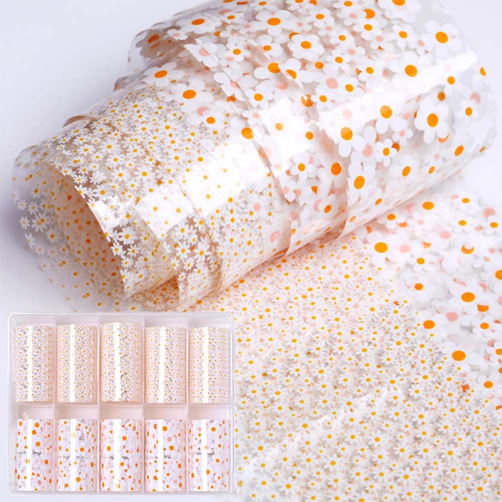 [Hàng mới về] Nhãn Dán Chuyển Nước Hình Hoa Cúc Dễ Thương Trang Trí Móng Tay Nghệ Thuật