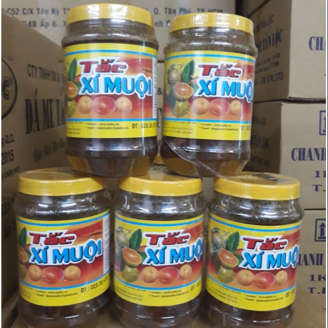 Tắc xí muội Tấn Lộc hộp 900g
