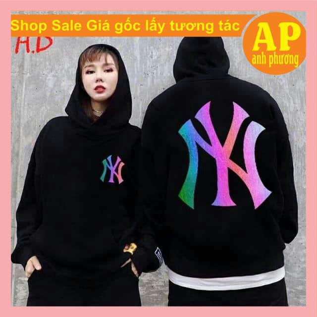Áo hoodie N y phản quang 7 màu Gd unisex