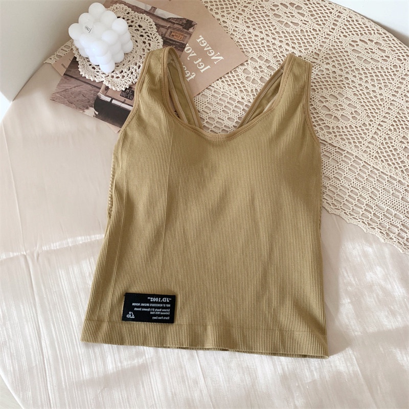 Áo hai dây SUXI thể thao màu sắc đơn giản thời trang cho nữ