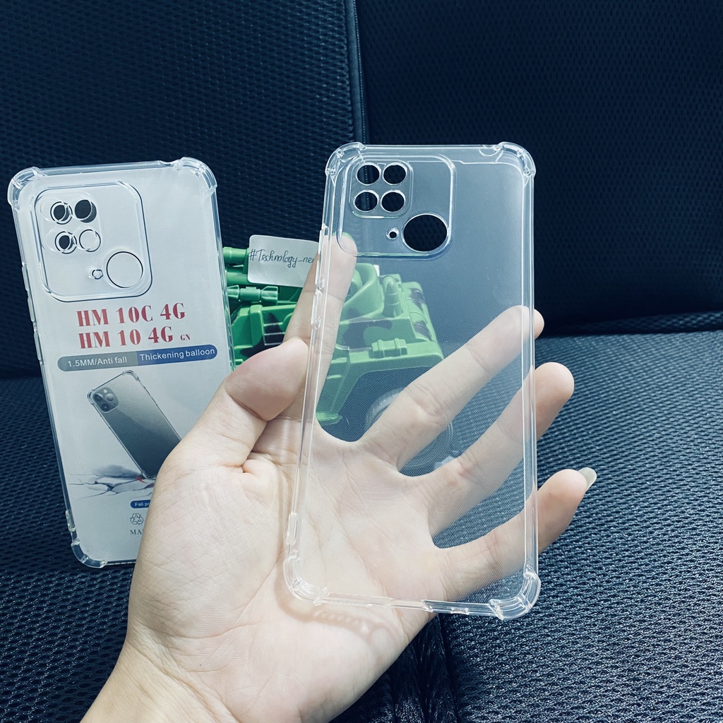 Ốp lưng chống sốc Xiaomi Redmi 10C trong suốt cao cấp bo 4 góc chống va đập