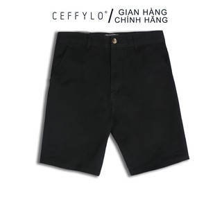 Quần Shorts Khaki trơn Đen, Form Slimfit CEFFYLO